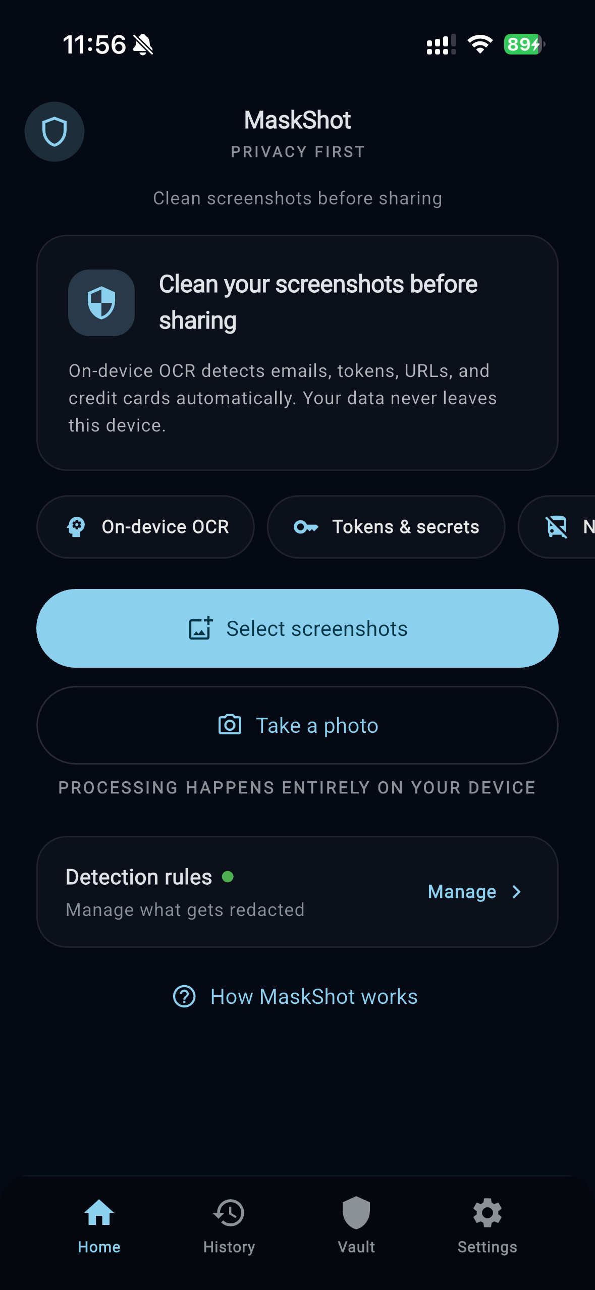 MaskShot — Clean Screenshots Before You Share